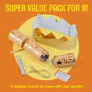 8Pcs Thanksgiving Cracker Set Design - Golden theme