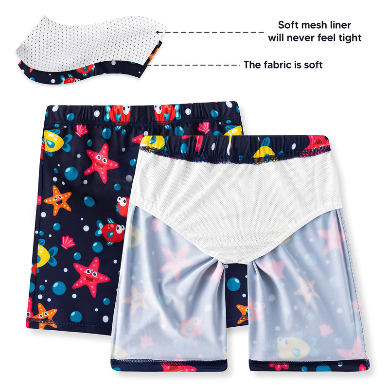 Boys Rash Guard Set (Fish and Starfish)