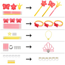 Princess Glow Stick Set, 54 Pcs