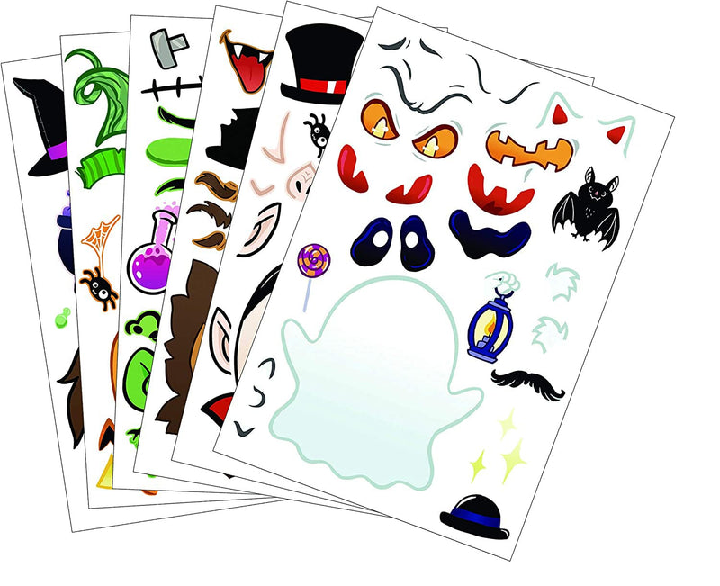 36 Pcs Make-a-face Sticker Sheets