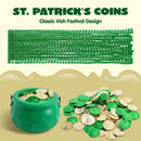 St Patrick's Green Cauldrons with Bead Necklaces and Coins