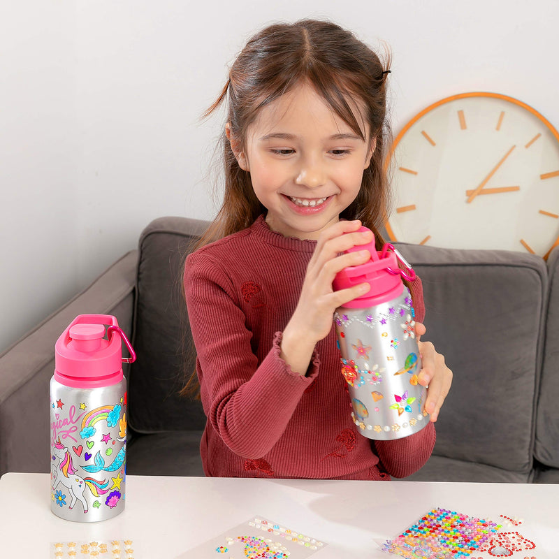 2 Pcs Color and Decorate Your Own Water Bottles