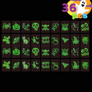 Light Up Plastic Rings And Necklaces And Tattoos, 60 Pcs