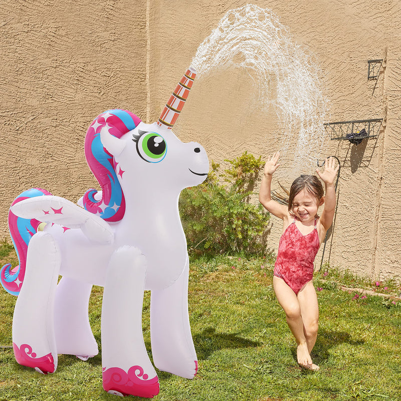 SLOOSH - Unicorn Yard Sprinkler, Pink and Blue