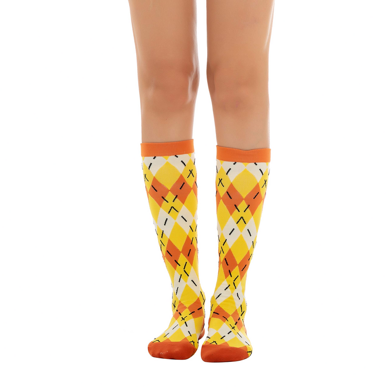 Halloween Compression Socks Candy Corn Style, 3 Packs
