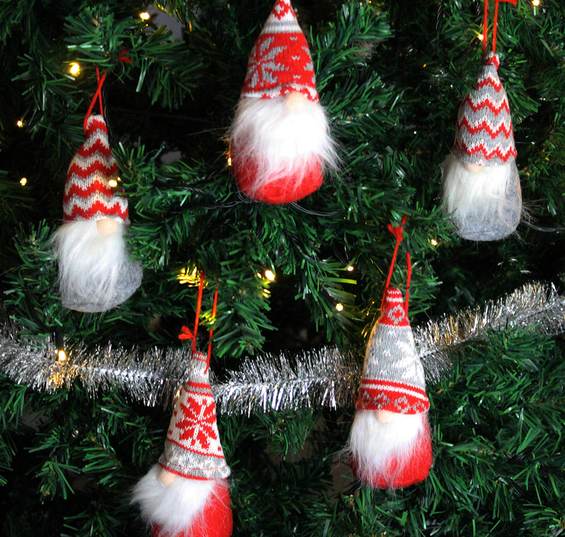 Gnome Plush Dolls Ornaments, 6pcs