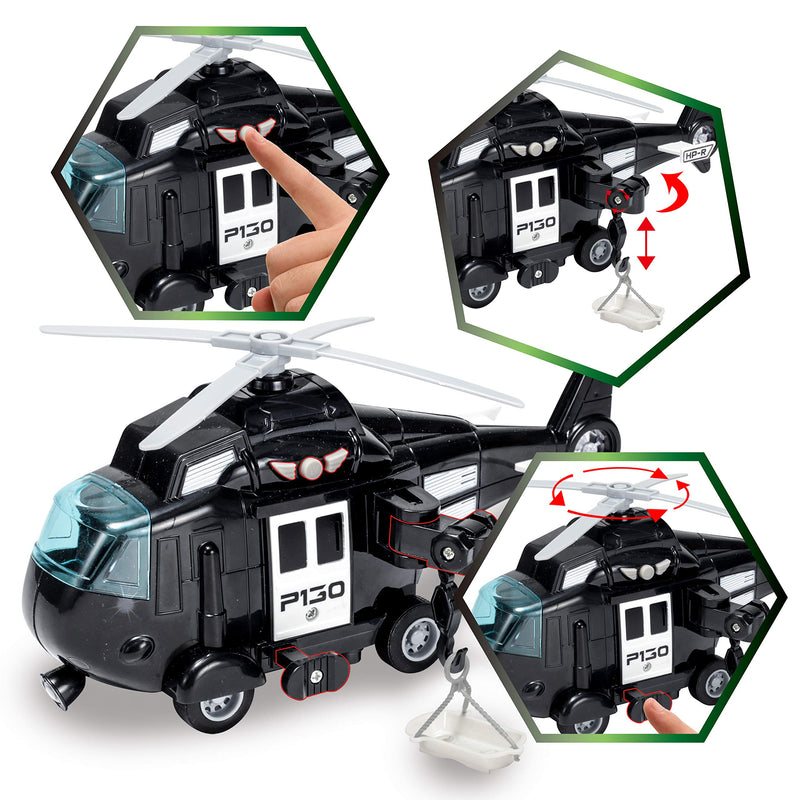 Friction Powered City Vehicle Toy Set, 4 Piece