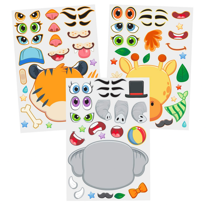Safari Animal Mix And Match Sticker Sheets