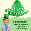 36Pcs Shamrock Green Beaded Necklaces