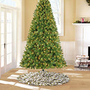 Christmas Burlap Ruffle Trim Tree Skirt