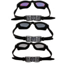Adults Swimming Goggles (Aqua, Black & Dark Black), 3 Pack