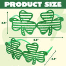 St. Patrick's Day Glitter Green Shamrock Eyeglasses