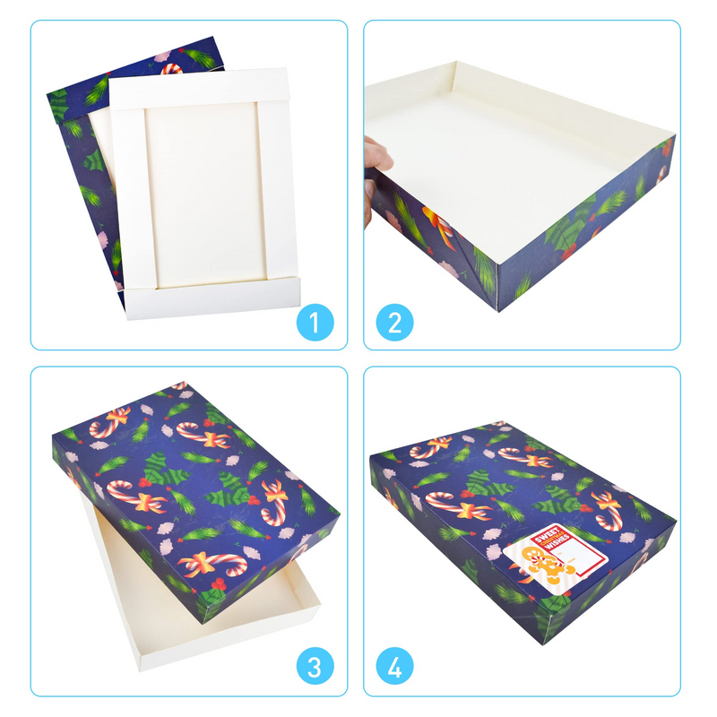 3 Size Assorted Shirt Gift Set of Boxes with Vintage Design Set Painting Design With Stickers, 24 Pcs
