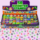 Halloween Assorted Stamps Kids Self-Ink Stamps, 50 Pcs
