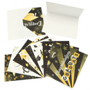 Graduation Cards (Black & Gold) with 9 Designs