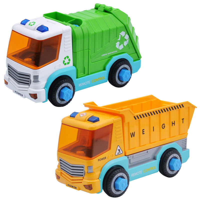 2 In 1 Assembly City Construction Trucks