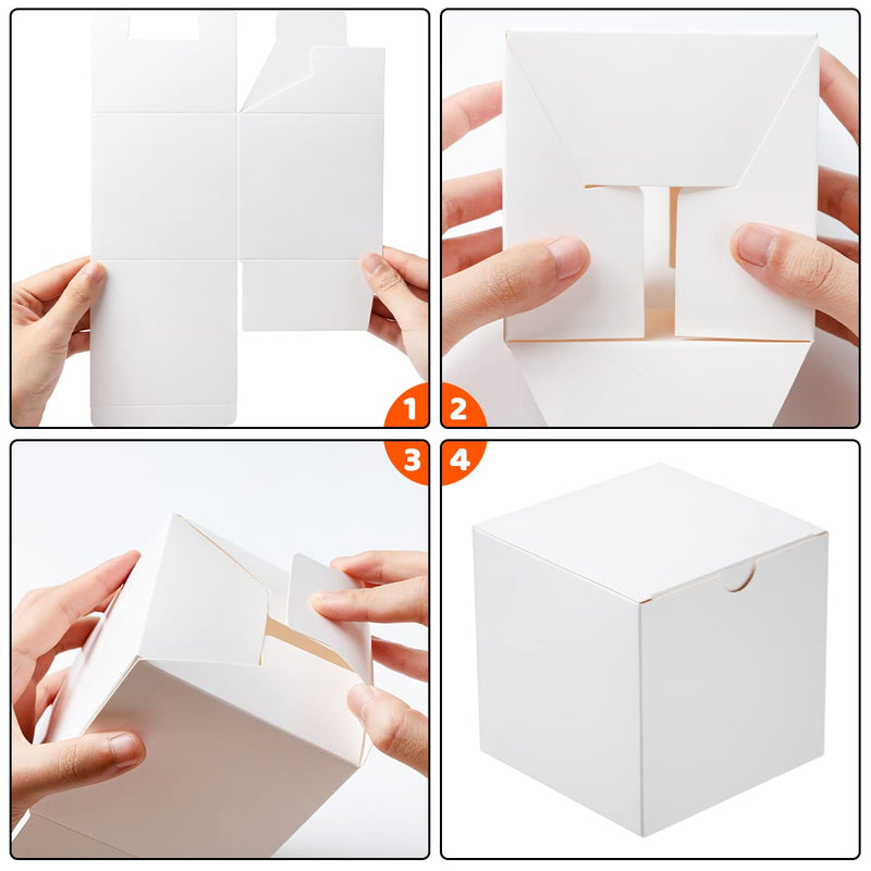 Plain White Kraft Paper Gift Box, 36 Pcs