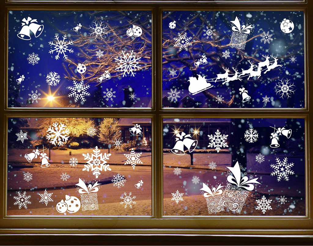 JOYIN | Snowflakes Window Clings, 138 Pcs