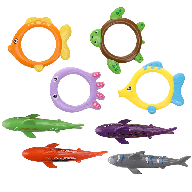 SLOOSH - Cute Animal Diving Toys with Storage Bag, 20 Pcs