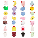 28pcs Mochi Squishy Toys Filled Hearts with Kids Valentines Cards