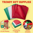 72 Sheet 20in x 20in Christmas Tissue Paper Assortment (Red, Green & White)