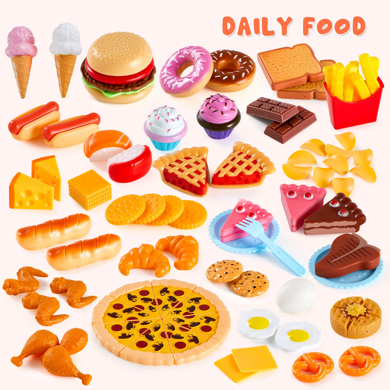PLAY-ACT - Food Deluxe Pretend Play Food Set 200 Pcs