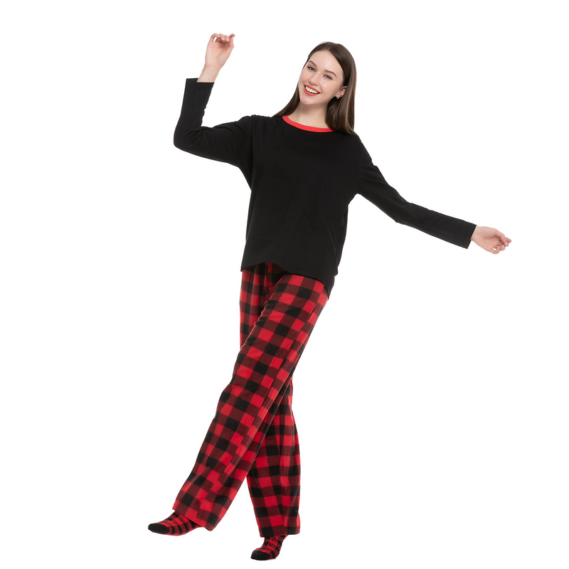 Women Red and Black Pajamas