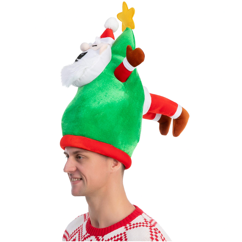 Plush Christmas Santa Tree Hat