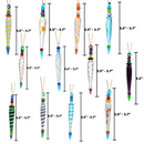 Glass Icicle Ornaments, 12 Pcs