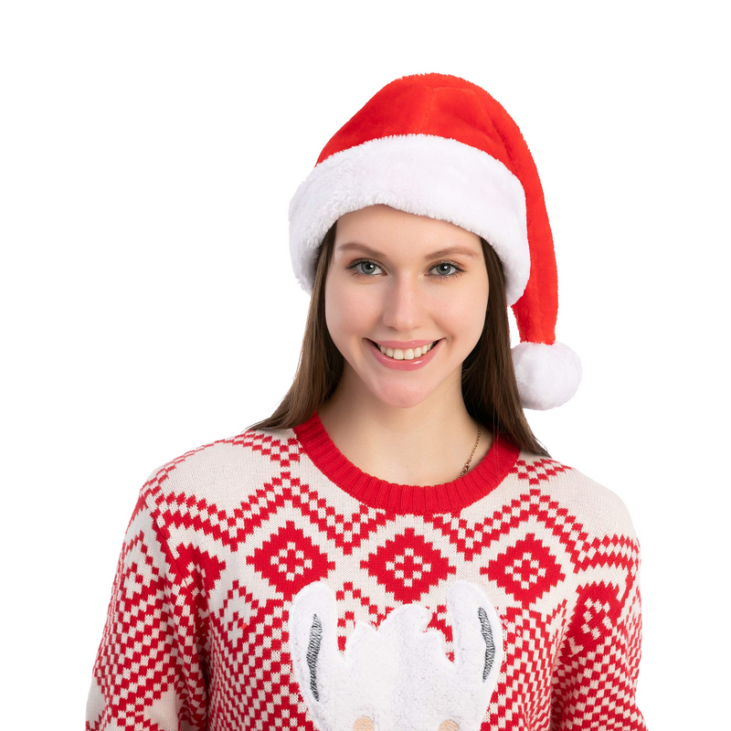 8 Pcs Premium Christmas Santa Hats