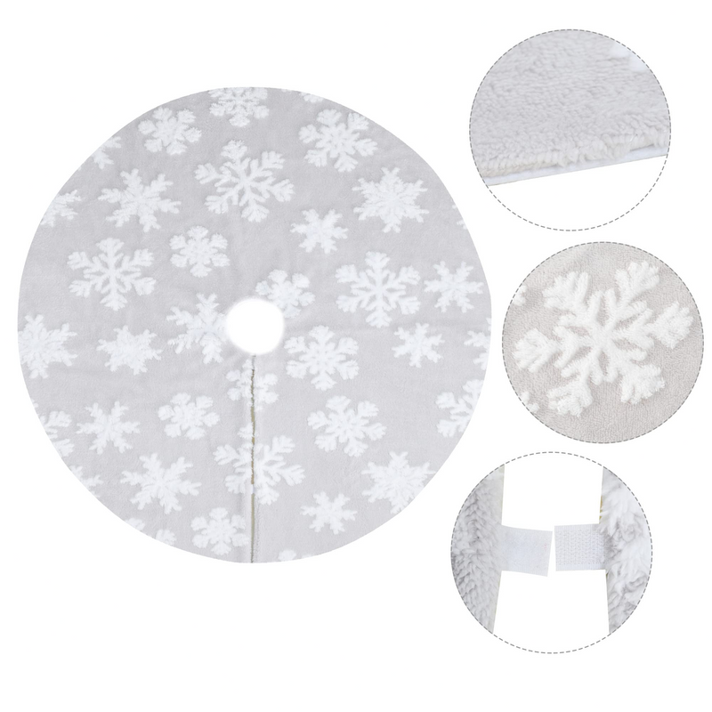 36in Jacquard Cashmere Snow Flake Tree Skirt