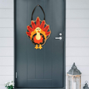 3D Thanksgiving Turkey Burlap Banner