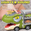 13Pcs Dinosaur Transport Carrier Truck with Mini Car Set
