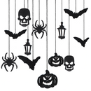 Halloween Party Gothic Swirls And Wall Decorations Set