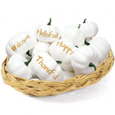 12 Pcs Thanksgiving Artificial White Mini Pumpkins