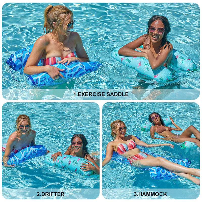 SLOOSH - 4-in-1 Hammock Inflatable Pool Float (flamingo)