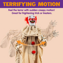 5ft Halloween Life-Size Animated Scary Clown Figure-JOYIN