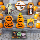 7 Pcs Friendly Halloween Corrugate Yard Stake Signs