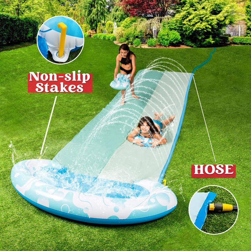SLOOSH - Bubble Water Lawn Slide, Double