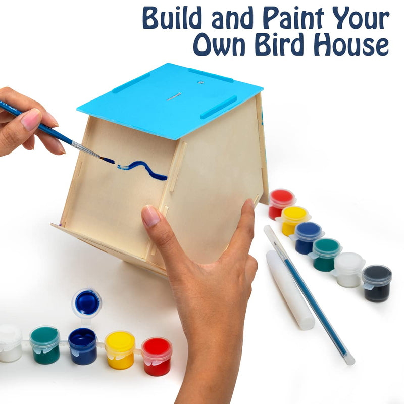 KLEVER KITS - Wooden Birdhouse Painting Kit