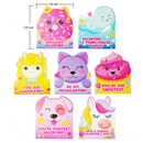 28Pcs Rainbow Pencil  with Kids Valentines Cards for Classroom Exchange