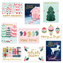 Watercolor Christmas Cards, 72 Pcs