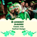 6 Pairs St. Patrick's Day Shamrock Glasses