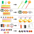 Pumpkin Theme Glow Stick Set,  33 Pcs