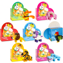 Animal Building Blocks Valentines Heart Boxes Filled for Kids Valentines Cards