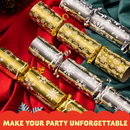 10in Snowflake Christmas No-Snap Party Favor (Gold & Silver), 8 Pcs