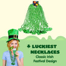 18 Pcs St Patrick's Shamrock Necklaces
