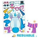 36 Pcs Unicorn Make-a-face Sticker