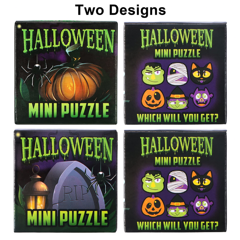 36 Pcs Halloween Jigsaw Puzzle Set in Blind Boxes with 6 Characters Paper Board