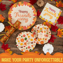 120Pcs Friendsgiving Paper Plates and Napkins Disposable Dinnerware Set